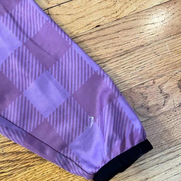 Podium Wear Jacket Womens XL Purple Plaid Zip Up Jersey Pocket Cycle Shirt - Picture 3 of 9